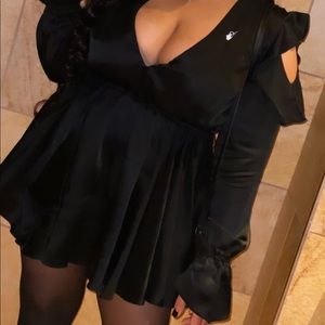 Off White Mini Black Dress